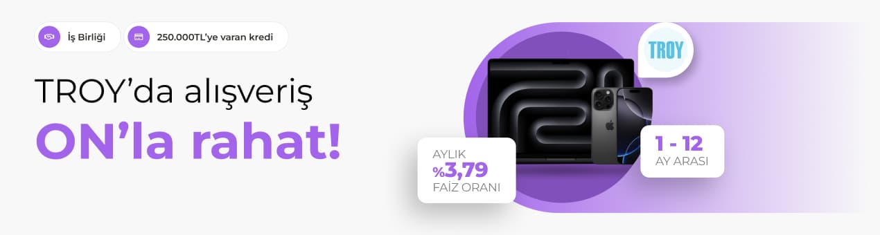 Troy mağazalarından yapacağın alışverişe özel ON Alışveriş Kredisinden faydalan!